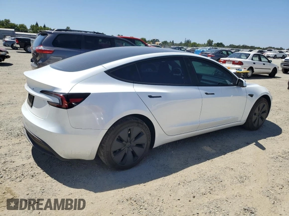 2025 Tesla Model 3 Long Range with VIN 5YJ3E1EA8SF934661, listed as a Copart auction lot 61469155 with 8,068 mi miles and Salvage title. Bid and sale history available at DreamBid. Image 3.
