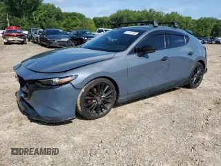2021 Mazda 3 Premium Plus with VIN JM1BPBNY4M1310019, listed as a Copart auction lot 61153155 with 107,344 mi miles and Salvage title. Bid and sale history available at DreamBid. Image 1.
