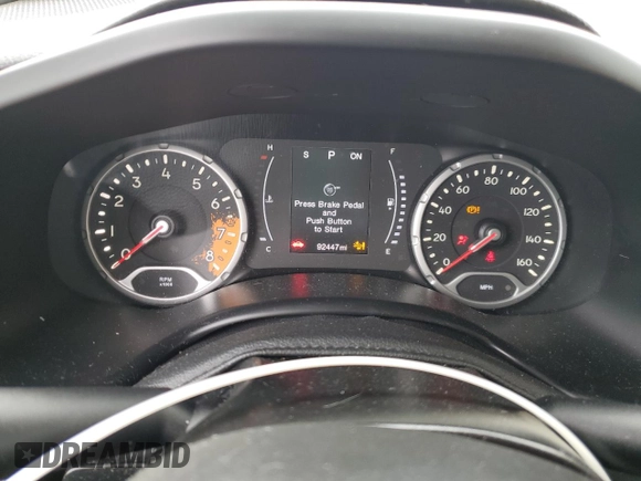 2018 Jeep Renegade Latitude with VIN ZACCJABB8JPG73693, listed as a Copart auction lot 49843235 with 92,447 mi miles and Salvage Title. Bid and sale history available at carsss.com. Image 9.