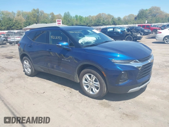 2022 Chevrolet Blazer LT with VIN 3GNKBHR40NS132965, listed as a IAAI auction lot 42236933 with 39,512 mi miles and . Bid and sale history available at DreamBid. Image 1.