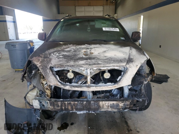 2009 Lexus RX 350 with VIN JTJHK31U392061647, listed as a Copart auction lot 51583545 with Not Provided miles and Salvage Title. Bid and sale history available at DreamBid. Image 5.