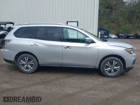 2019 Nissan Pathfinder S with VIN 5N1DR2MMXKC639984, listed as a IAAI auction lot 42173450 with 110,777 mi miles and . Bid and sale history available at DreamBid. Image 14.