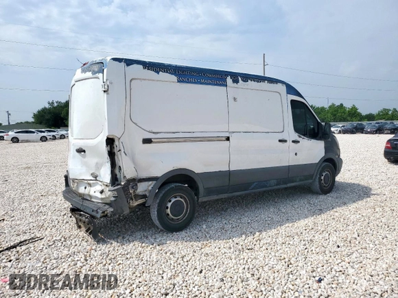 2015 Ford Transit Cargo with VIN 1FTNR2CG0FKA71695, listed as a Copart auction lot 57117985 with 149,901 mi miles and Salvage title. Bid and sale history available at DreamBid. Image 3.