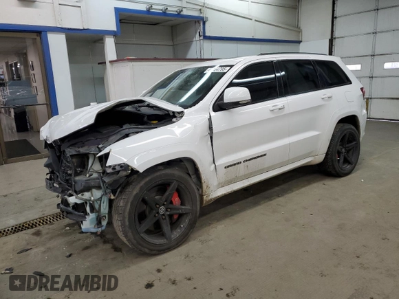 2017 Jeep Grand Cherokee SRT with VIN 1C4RJFDJ5HC939147, listed as a Copart auction lot 45664795 with 76,230 mi miles and Salvage Title. Bid and sale history available at carsss.com. Image 1.