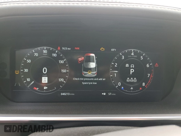 2020 Land Rover Range Rover с VIN SALGS5SE6LA569053, выставлен на аукционе Copart как лот 55365685 с пробегом 40 213 миль миль и Списание • Salvage title. История ставок и продаж доступна на DreamBid. Изображение 9.