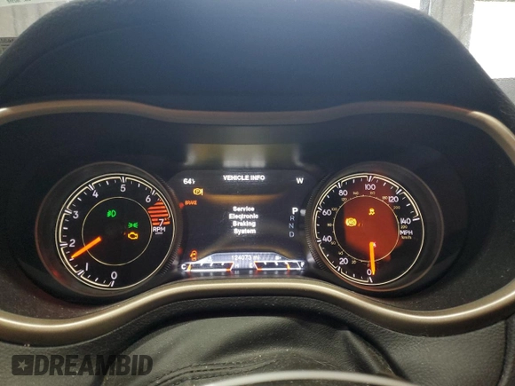 2016 Jeep Cherokee Limited with VIN 1C4PJMDB6GW162558, listed as a Copart auction lot 62741085 with 124,073 mi miles and Salvage title. Bid and sale history available at DreamBid. Image 9.