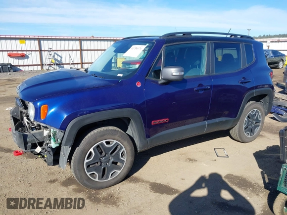 2017 Jeep Renegade Trailhawk z VIN ZACCJBCB5HPE96860, wystawiony jako IAAI lot #41734370 z przebiegiem 113 405 mil mil oraz . Historia ofert i sprzedaży dostępna na DreamBid. Obrazek 18.