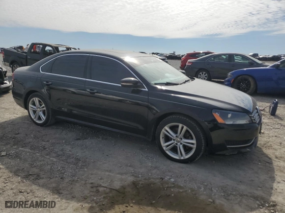 2014 Volkswagen Passat TDI SE w/Sunroof with VIN 1VWBN7A33EC033475, listed as a Copart auction lot 47461305 with 188,885 mi miles and Salvage Title. Bid and sale history available at carsss.com. Image 4.