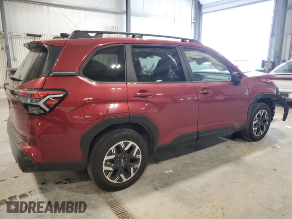 2025 Subaru Forester Premium with VIN JF2SLDDC8SH431025, listed as a Copart auction lot 54746375 with 15,502 mi miles and Salvage title. Bid and sale history available at DreamBid. Image 3.