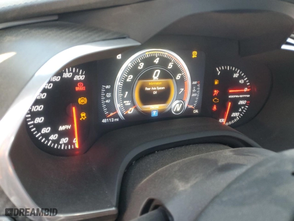 2017 Chevrolet Corvette Z51 2LT with VIN 1G1YK2D77H5113838, listed as a Copart auction lot 89023955 with 48,113 mi miles and Salvage Title. Bid and sale history available at carsss.com. Image 9.