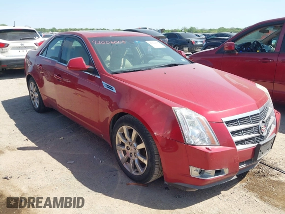 2008 Cadillac CTS RWD w/1SB with VIN 1G6DV57V980213836, listed as a IAAI auction lot 42006005 with 124,596 mi miles. Bid and sale history available at carsss.com. Image 1.