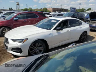 2021 Acura TLX w/A-Spec Package with VIN 19UUB5F51MA016091, listed as a Copart auction lot 63460954 with 50,108 mi miles and Salvage Title. Bid and sale history available at carsss.com. Image 1.