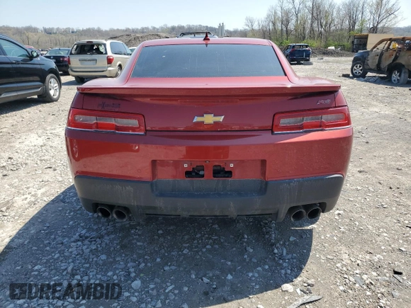 2014 Chevrolet Camaro LT with VIN 2G1FB1E32E9206715, listed as a Copart auction lot 51852915 with 36,392 mi miles and Salvage title. Bid and sale history available at DreamBid. Image 6.