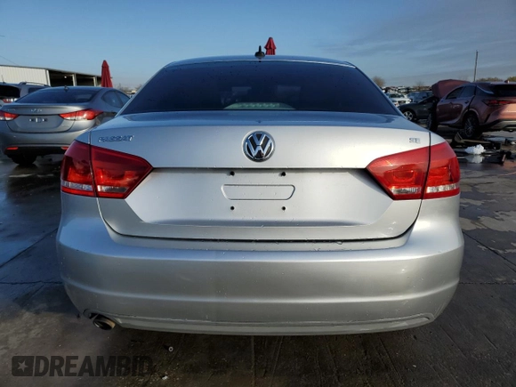 2012 Volkswagen Passat SE with VIN 1VWBH7A36CC049304, listed as a Copart auction lot 85034614 with 106,138 mi miles and Clean Title. Bid and sale history available at carsss.com. Image 6.