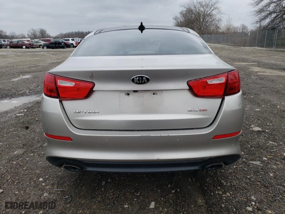 2015 Kia Optima EX with VIN 5XXGN4A70FG413496, listed as a Copart auction lot 49762865 with 178,662 mi miles and Salvage Title. Bid and sale history available at carsss.com. Image 6.
