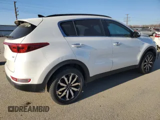 2019 Kia Sportage EX with VIN KNDPNCAC6K7533345, listed as a Copart auction lot 43153915 with 75,077 mi miles and Salvage Title. Bid and sale history available at carsss.com. Image 3.