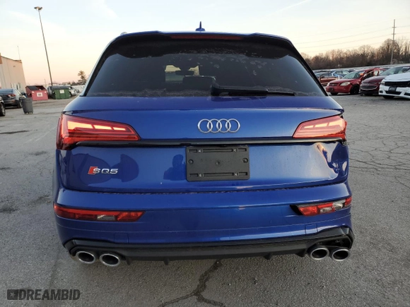 2021 Audi SQ5 Premium Plus with VIN WA1B4BFY4M2096922, listed as a Copart auction lot 82968884 with 37,265 mi miles and Salvage Title. Bid and sale history available at carsss.com. Image 6.