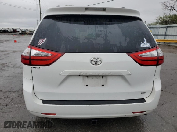 2017 Toyota Sienna LE Auto Access Seat с VIN 5TDKZ3DC4HS840442, выставлен на аукционе Copart как лот 52109575 с пробегом 124 257 миль миль и На запчасти • Non repairable. История ставок и продаж доступна на DreamBid. Изображение 6.