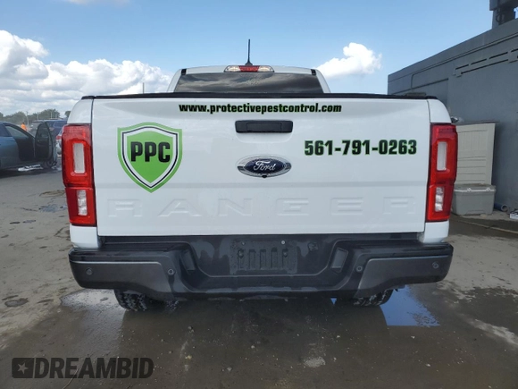 2023 Ford Ranger XL with VIN 1FTER1EH3PLE04080, listed as a Copart auction lot 44332105 with 44,629 mi miles and Salvage title. Bid and sale history available at DreamBid. Image 6.