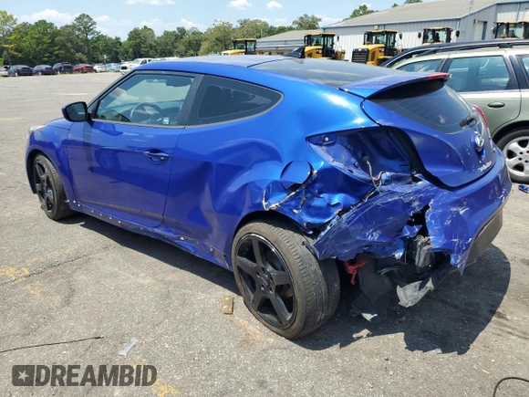 2014 Hyundai Veloster Turbo with VIN KMHTC6AE4EU199468, listed as a Copart auction lot 65734414 with 156,354 mi miles and Salvage Title. Bid and sale history available at carsss.com. Image 2.
