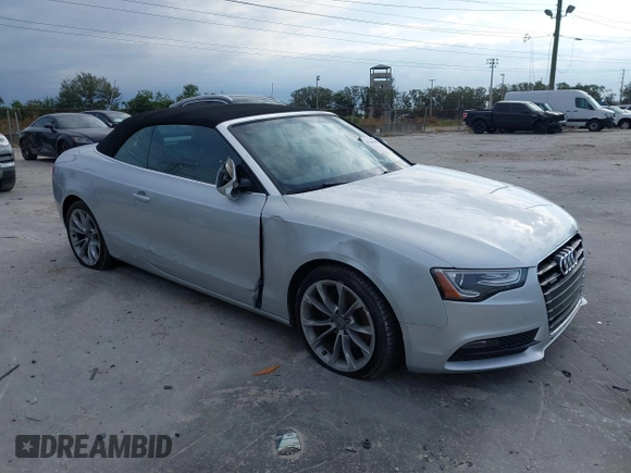 2013 Audi A5 Premium Plus with VIN WAULFAFH1DN001095, listed as a IAAI auction lot 41249488 with 69,316 mi miles. Bid and sale history available at carsss.com. Image 1.