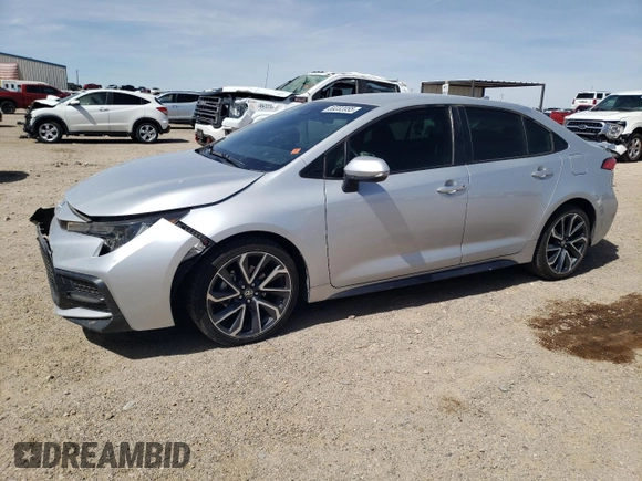 2022 Toyota Corolla SE with VIN JTDS4MCE1N3501612, listed as a Copart auction lot 50232055 with 55,098 mi miles and Salvage Title. Bid and sale history available at carsss.com. Image 1.