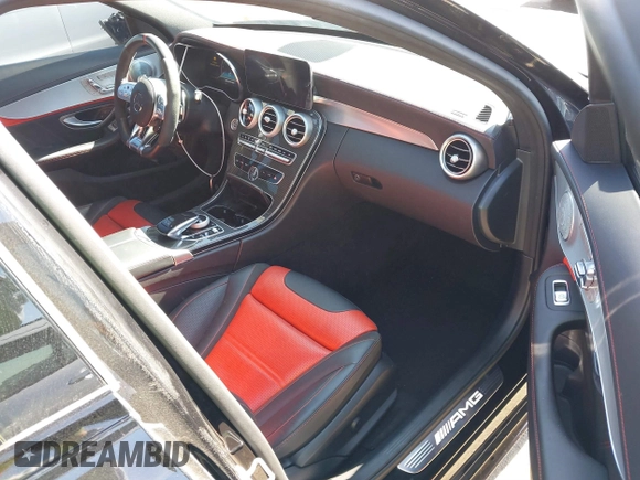 2021 Mercedes-Benz C with VIN W1KWF8HB8MR618414, listed as a IAAI auction lot 40879458 with 12,235 mi miles and . Bid and sale history available at DreamBid. Image 5.