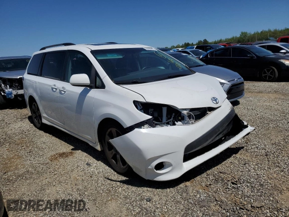 2017 Toyota Sienna SE with VIN 5TDXZ3DC0HS885822, listed as a Copart auction lot 50955225 with 70,079 mi miles and Salvage Title. Bid and sale history available at DreamBid. Image 4.