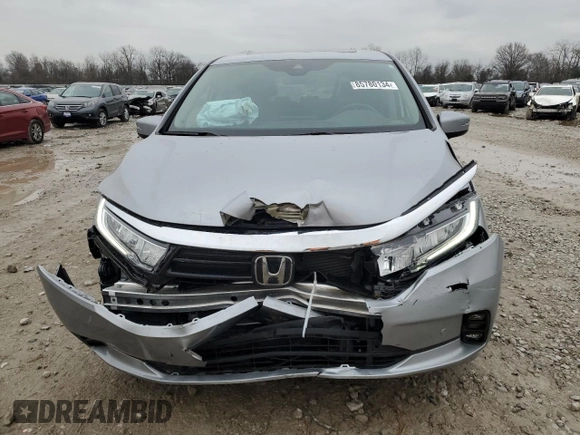 2024 Honda Odyssey Elite with VIN 5FNRL6H99RB036997, listed as a Copart auction lot 85780134 with 6,813 mi miles and Salvage Title. Bid and sale history available at carsss.com. Image 5.