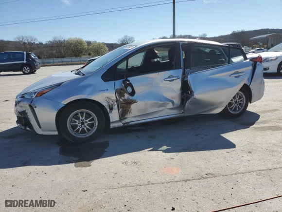 2022 Toyota Prius L Eco with VIN JTDKAMFU6N3160946, listed as a Copart auction lot 49359025 with 84,180 mi miles and Salvage Title. Bid and sale history available at carsss.com. Image 1.