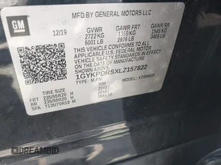 2020 Cadillac XT6 AWD Premium Luxury with VIN 1GYKPDRSXLZ157822, listed as a IAAI auction lot 41806340 with 41,776 mi miles and . Bid and sale history available at DreamBid. Image 9.
