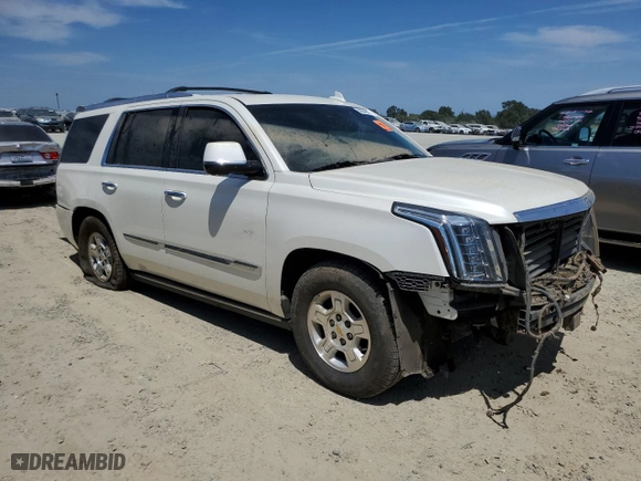 2015 Cadillac Escalade Premium with VIN 1GYS4NKJ4FR650898, listed as a Copart auction lot 65624904 with 0 mi miles and Salvage Title. Bid and sale history available at carsss.com. Image 4.