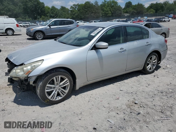 2011 Infiniti G25 with VIN JN1DV6AP0BM602333, listed as a Copart auction lot 62570235 with 231,317 mi miles and Salvage title. Bid and sale history available at DreamBid. Image 1.