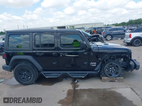 2019 Jeep Wrangler Unlimited Sport S with VIN 1C4HJXDG9KW653488, listed as a IAAI auction lot 42275297 with Not provided miles and . Bid and sale history available at DreamBid. Image 13.