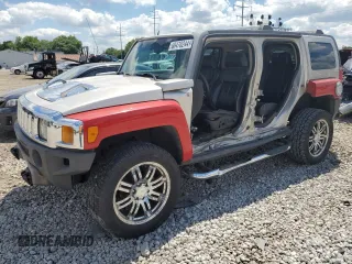 2007 Hummer H3 SUV with VIN 5GTDN13E378100758, listed as a Copart auction lot 60470244 with 213,240 mi miles and Salvage Title. Bid and sale history available at carsss.com. Image 1.