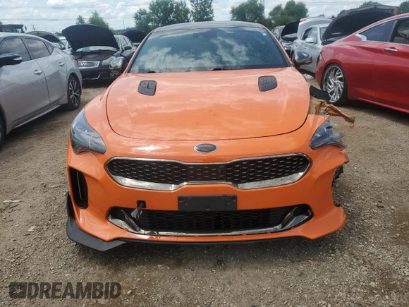 2021 Kia Stinger GT2 with VIN KNAE55LC6M6090748, listed as a Copart auction lot 63906114 with 23,195 mi miles and Salvage Title. Bid and sale history available at carsss.com. Image 5.