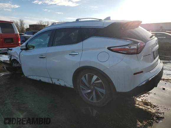 2016 Nissan Murano Platinum z VIN 5N1AZ2MH9GN162594, wystawiony jako Copart lot #46721015 z przebiegiem 99 086 mil mil oraz Szkoda całkowita • Salvage title. Historia ofert i sprzedaży dostępna na DreamBid. Obrazek 2.