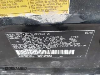 2010 Toyota RAV4 Sport с VIN JTMRK4DV0A5094237, выставлен на аукционе IAAI как лот 41184828 с пробегом 250 343 миль миль и . История ставок и продаж доступна на DreamBid. Изображение 9.