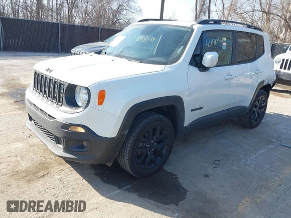 2017 Jeep Renegade Latitude with VIN ZACCJBBB9HPG56028, listed as a IAAI auction lot 41780912 with 55,482 mi miles. Bid and sale history available at carsss.com. Image 2.