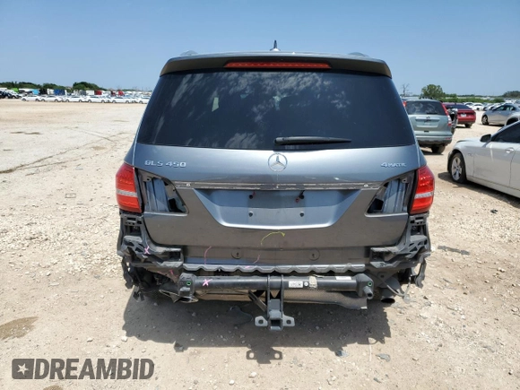 2018 Mercedes-Benz GLS 450 with VIN 4JGDF6EE0JB011217, listed as a Copart auction lot 55772345 with 91,542 mi miles and Salvage title. Bid and sale history available at DreamBid. Image 6.