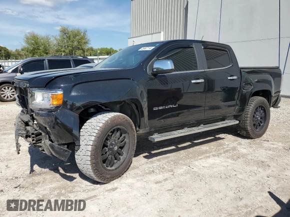 2021 GMC Canyon 2WD Denali with VIN 1GTG5EEN9M1171878, listed as a Copart auction lot 45887114 with 44,741 mi miles and Non Repairable. Bid and sale history available at carsss.com. Image 1.