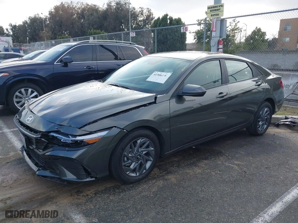 2024 Hyundai Elantra SEL with VIN KMHLM4DG8RU763398, listed as a IAAI auction lot 41506136 with 13,182 mi miles. Bid and sale history available at carsss.com. Image 2.