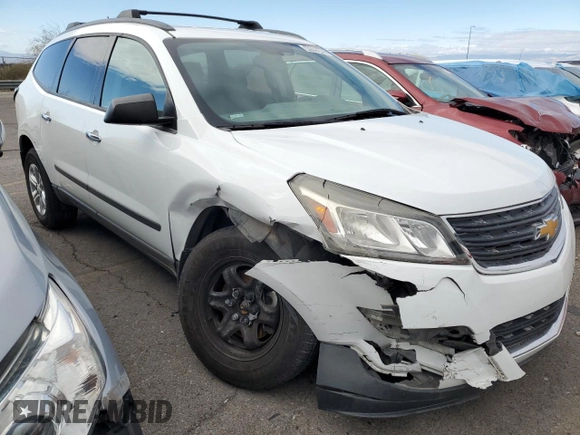 2017 Chevrolet Traverse LS with VIN 1GNKRFKD1HJ206796, listed as a Copart auction lot 48996465 with 0 mi miles and Clean Title. Bid and sale history available at carsss.com. Image 4.