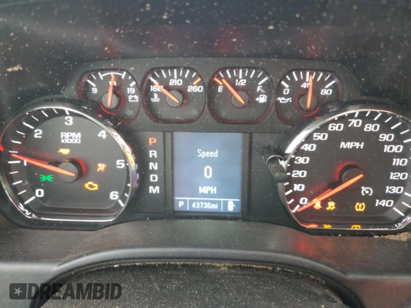 2016 Chevrolet Silverado 1500 Work Truck with VIN 3GCPCNEH0GG379640, listed as a Copart auction lot 73479864 with 43,736 mi miles and Salvage Title. Bid and sale history available at DreamBid. Image 9.