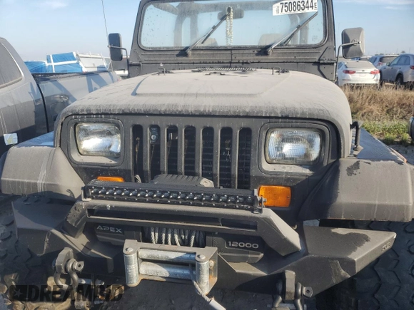 1995 Jeep Wrangler with VIN 1J4FY29S0SP275214, listed as a Copart auction lot 75086344 with 158,912 mi miles and Salvage Title. Bid and sale history available at carsss.com. Image 11.