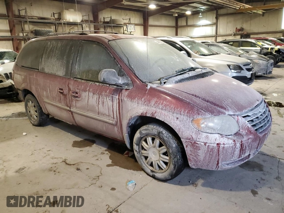 2007 Chrysler Town & Country Touring with VIN 2A4GP54L87R283527, listed as a Copart auction lot 42157815 with 124,655 mi miles and Salvage Title. Bid and sale history available at DreamBid. Image 4.