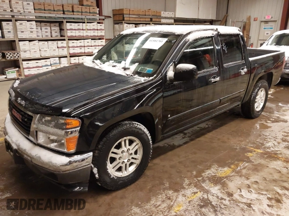 2009 GMC Canyon SLE1 with VIN 1GTDT13E698103718, listed as a IAAI auction lot 41581701 with 129,766 mi miles. Bid and sale history available at carsss.com. Image 2.