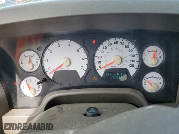 2006 Dodge 1500 SLT z VIN 1D7HA18N36S680632, wystawiony jako Copart lot #55316835 z przebiegiem 176 069 mil mil oraz Szkoda całkowita • Salvage title. Historia ofert i sprzedaży dostępna na DreamBid. Obrazek 9.