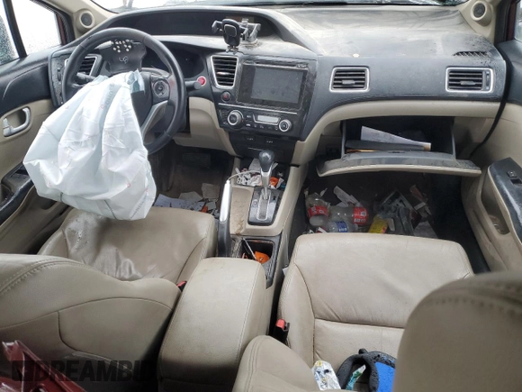 2015 Honda Civic Sedan EX-L with VIN 2HGFB2F90FH538287, listed as a Copart auction lot 46368535 with 0 mi miles and Salvage Title. Bid and sale history available at carsss.com. Image 8.