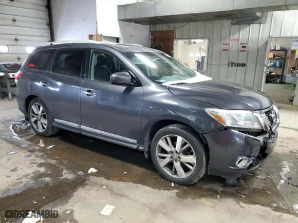 2014 Nissan Pathfinder Platinum with VIN 5N1AR2MM1EC707936, listed as a Copart auction lot 49162865 with 219,058 mi miles and Clean Title. Bid and sale history available at carsss.com. Image 4.